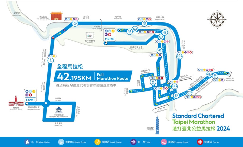 渣打台北馬拉松路線